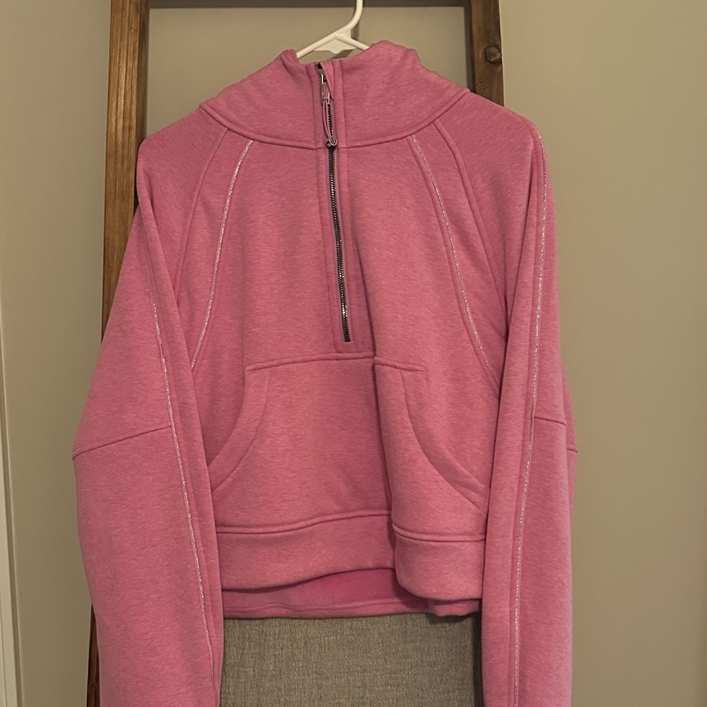 Lululemon Athletica Plush Heathered Dhalia Mauve 1/2 Zip Hoodie